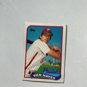 Topps Phillies Trading Card - Red and Blue